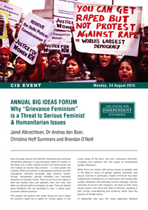 ANNUAL BIG IDEAS FORUM: Why “Grievance Feminism” is a Threat to Serious Feminist & Humanitarian Issues