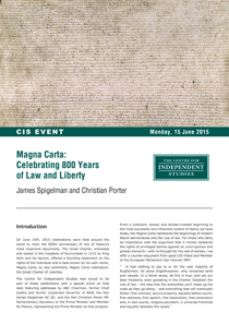 Magna Carta: Celebrating 800 Years of Law and Liberty