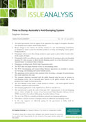 Time to Dump Australia’s Anti-Dumping System