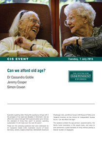 Can we afford old age?