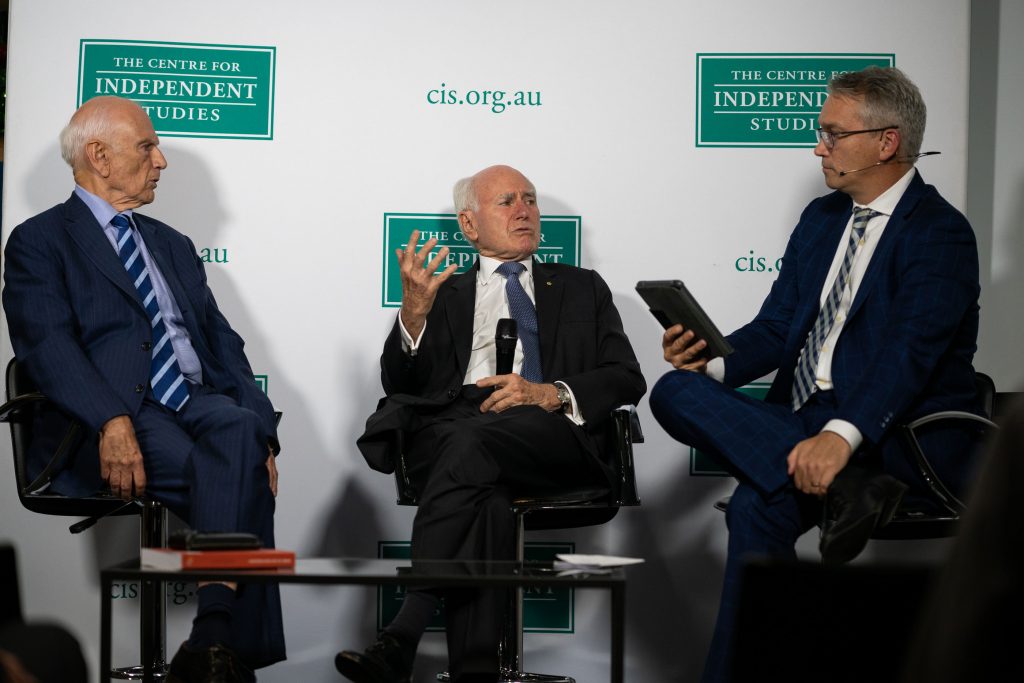 Richard Alston, John Howard and Tom Switzer at Centre for Independent Studies