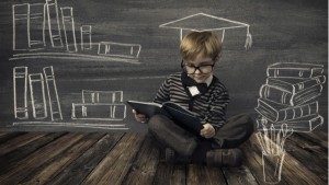 reading phonics small boy