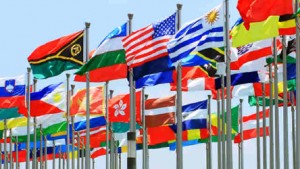 Foreign policy flags politics international