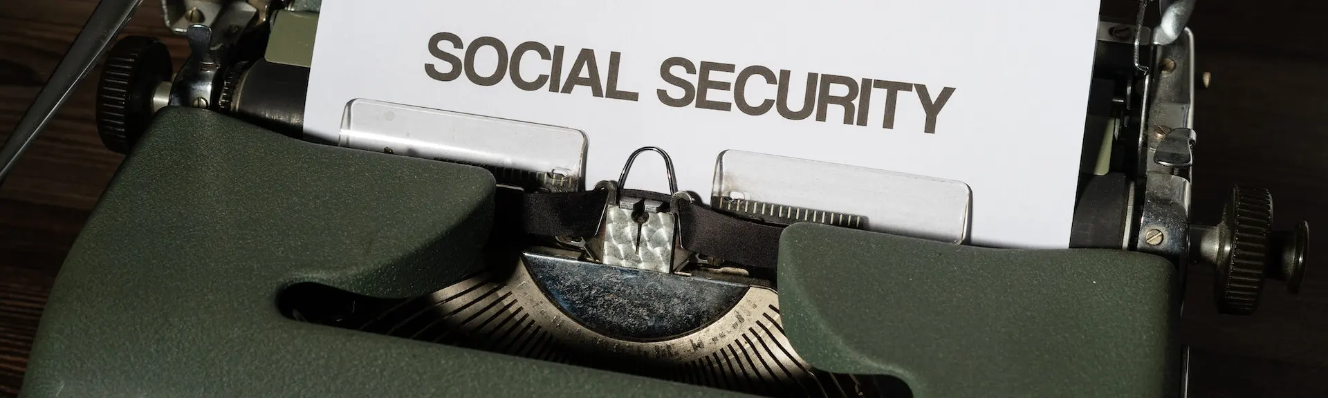social security written on typewriter